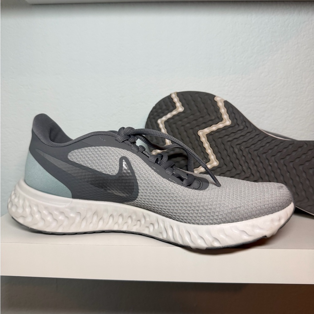 Nike Gray and Light Blue Sneakers